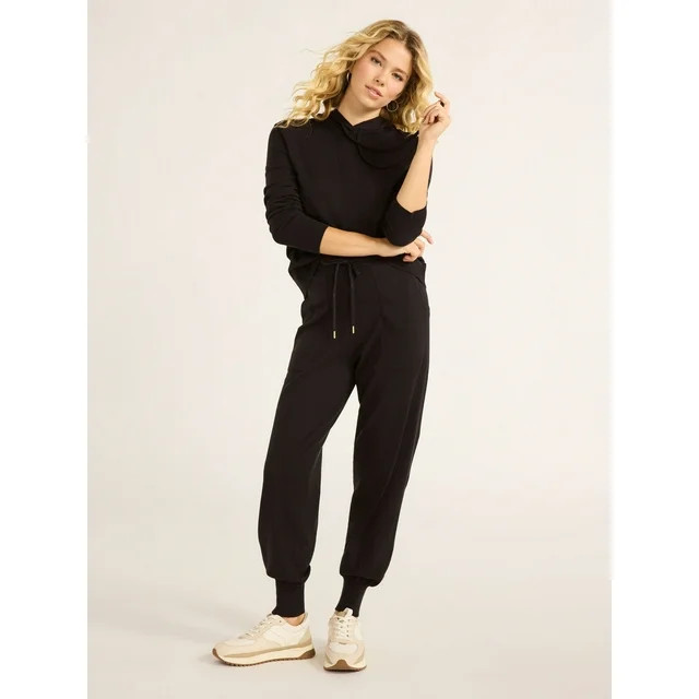 Free Assembly Women's and Women's Plus Cozy Yarn Sweater Jogger Pants with Ribbed Cuffs, 28” in... | Walmart (US)