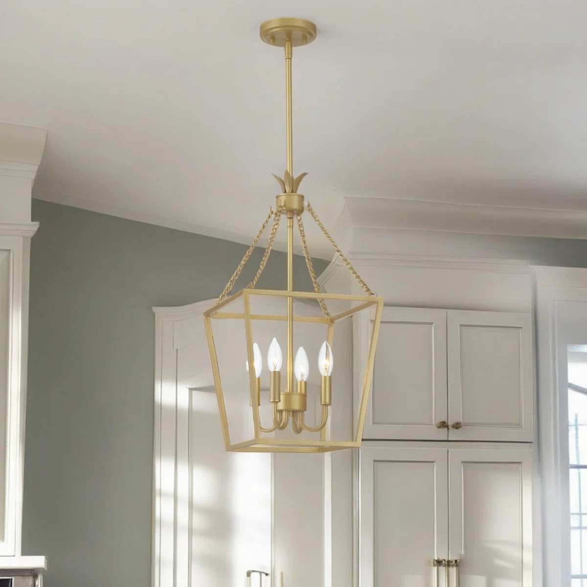 Hafer 4 - Light Dimmable Lantern Geometric ChandelierByMercer414.9Rated 4.9 out of 5 stars.9 Revi... | Wayfair North America