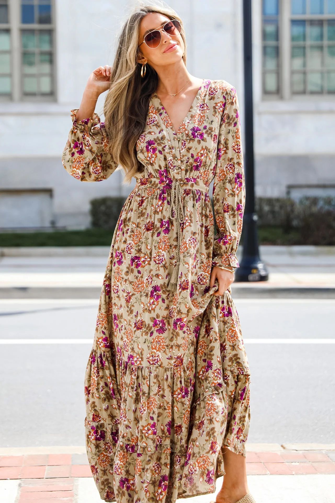 Blooming Brilliance Floral Maxi Dress | Dress Up