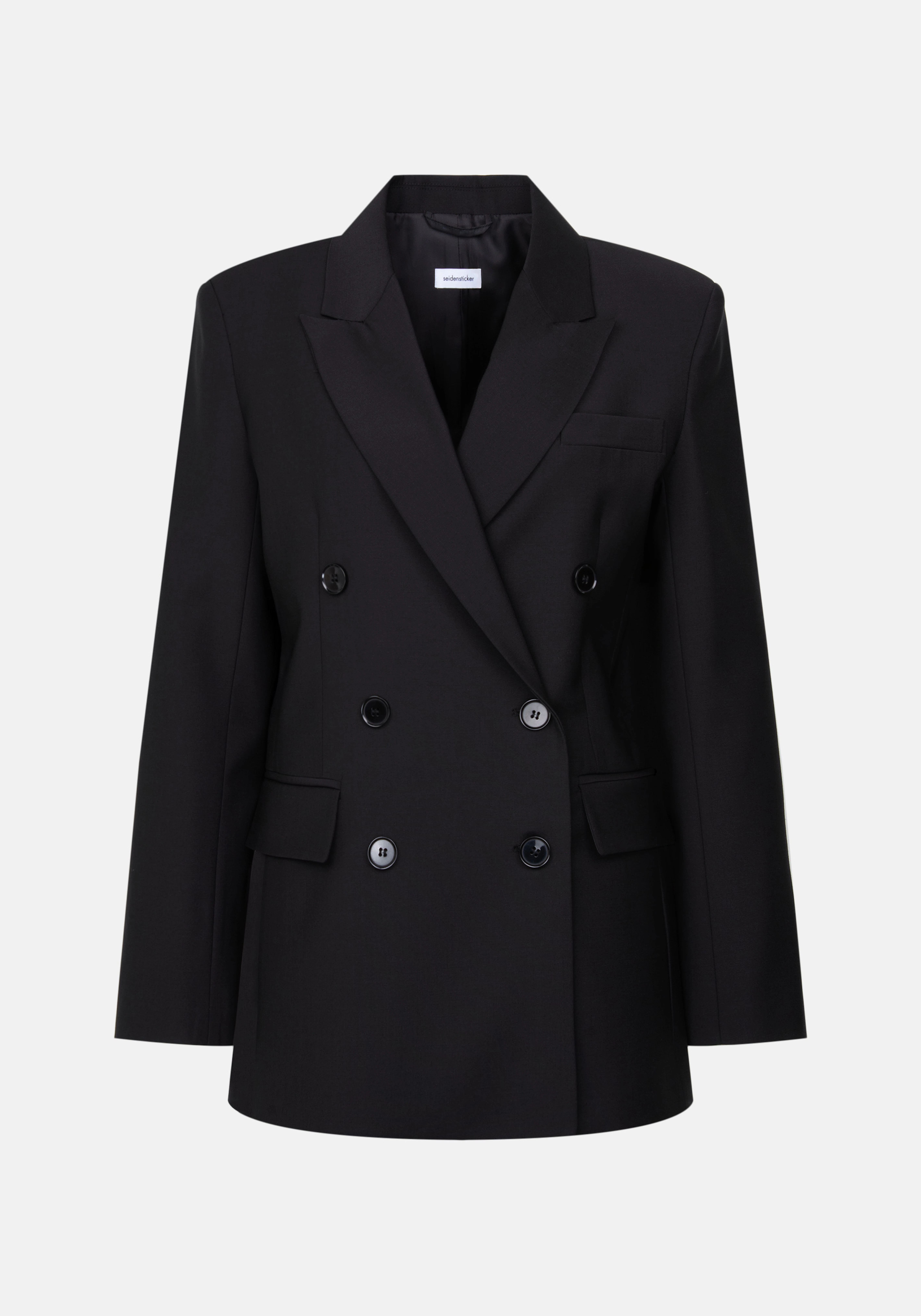 Double-Breasted Wool Blend Blazer with Flap Pockets | Seidensticker (DE)