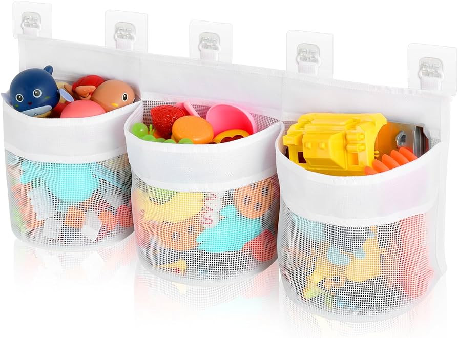 Bath Tub Toy Storage Organizer, Bathtub Toys Storage, Baby Bath Toy Organizer for Tub, Kids Toy N... | Amazon (US)