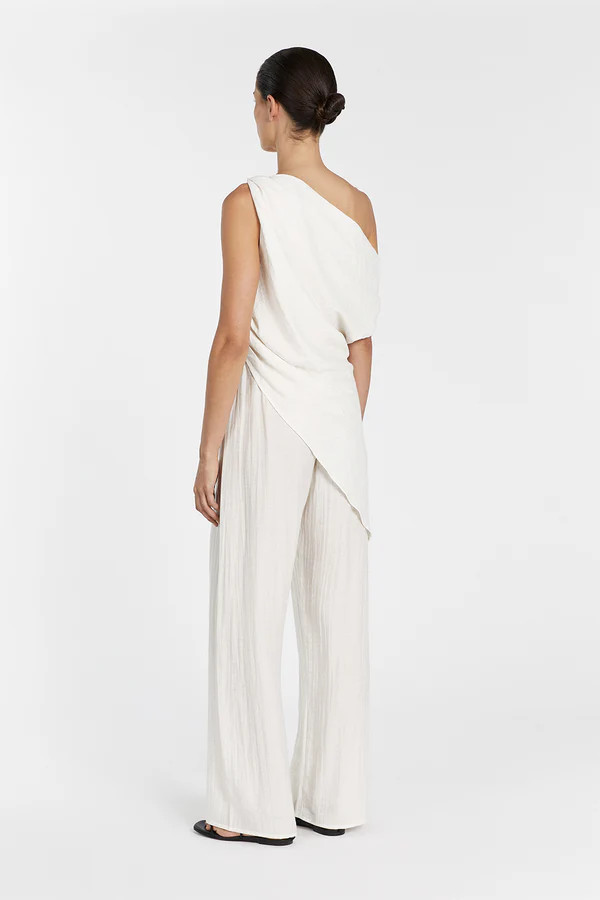 JOLIE CREAM MARLE DRAWSTRING PANT | DISSH