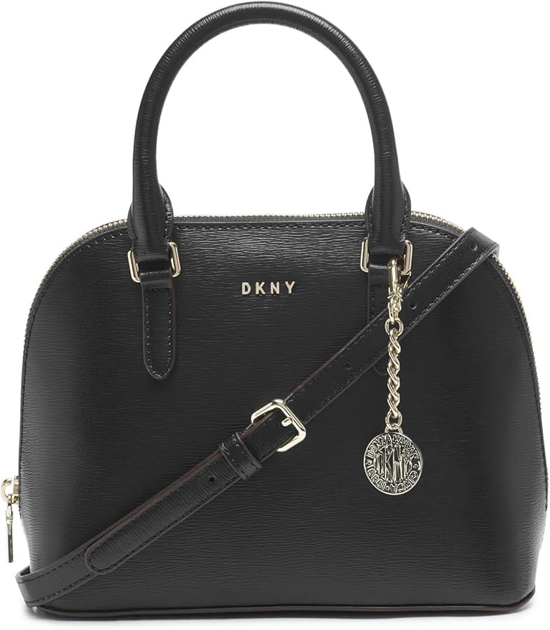 DKNY Bryant Dome Satchel, Black/Gold | Amazon (US)