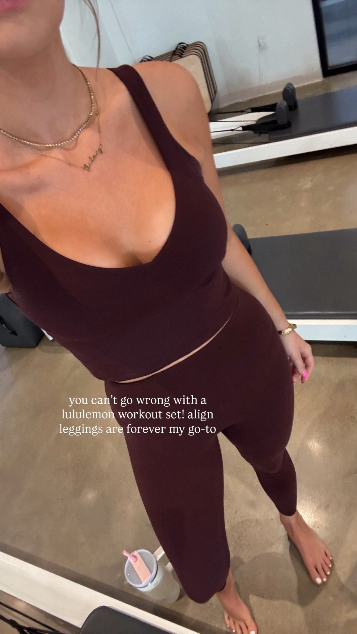 lululemon align sets are my favorite! I do a 6 in leggings and 12 in the top (it runs a little tight and I don’t like mine too snug so I size up a few) 🤎

#LTKfitnessgoals #LTKActive