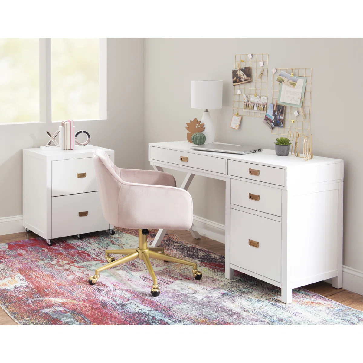 Beachcrest Home™ Halstad Modern Writing Desk with Drawers & Reviews | Wayfair | Wayfair North America
