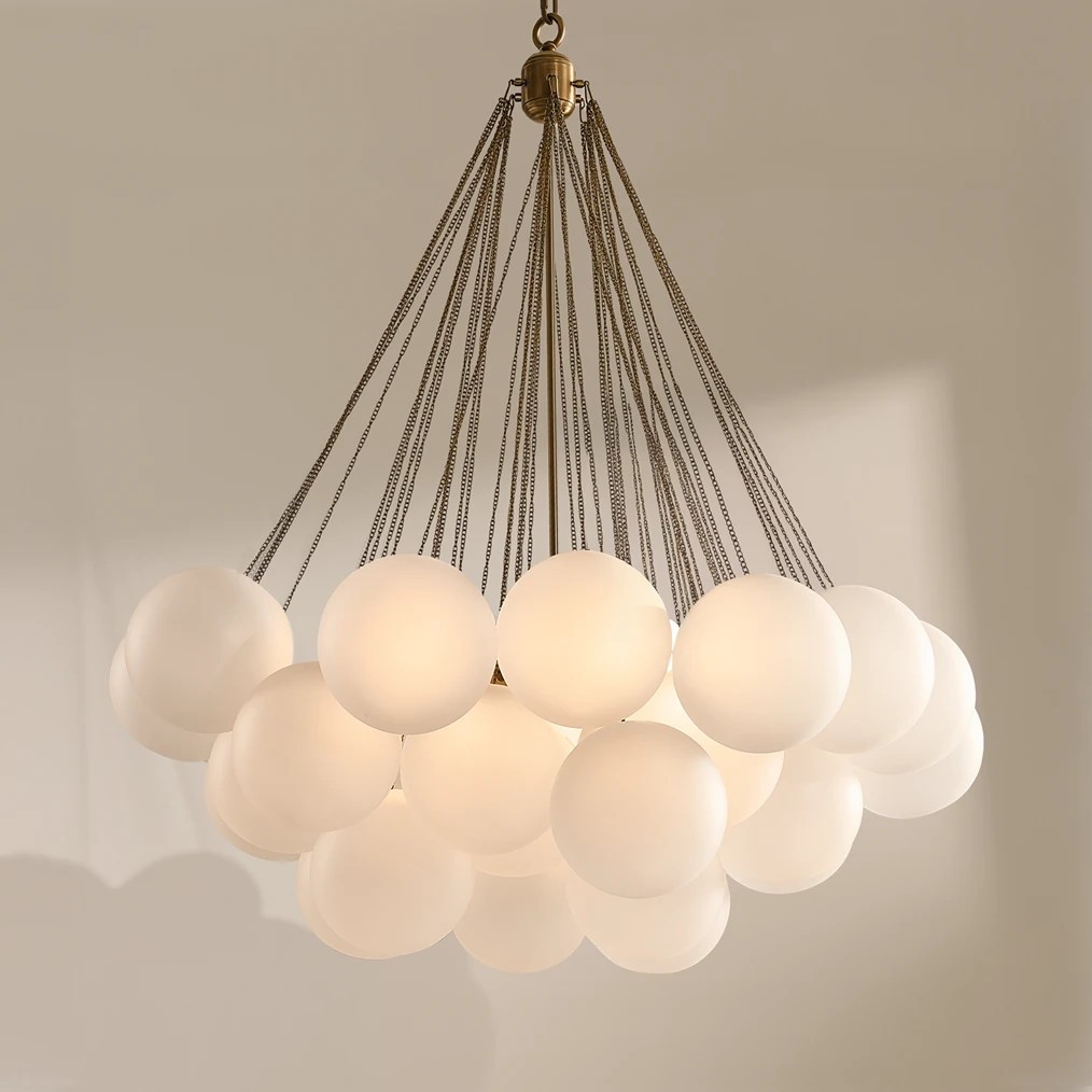 Sanela Frosted Glass Globe Chandelier 39.5" | Z Gallerie