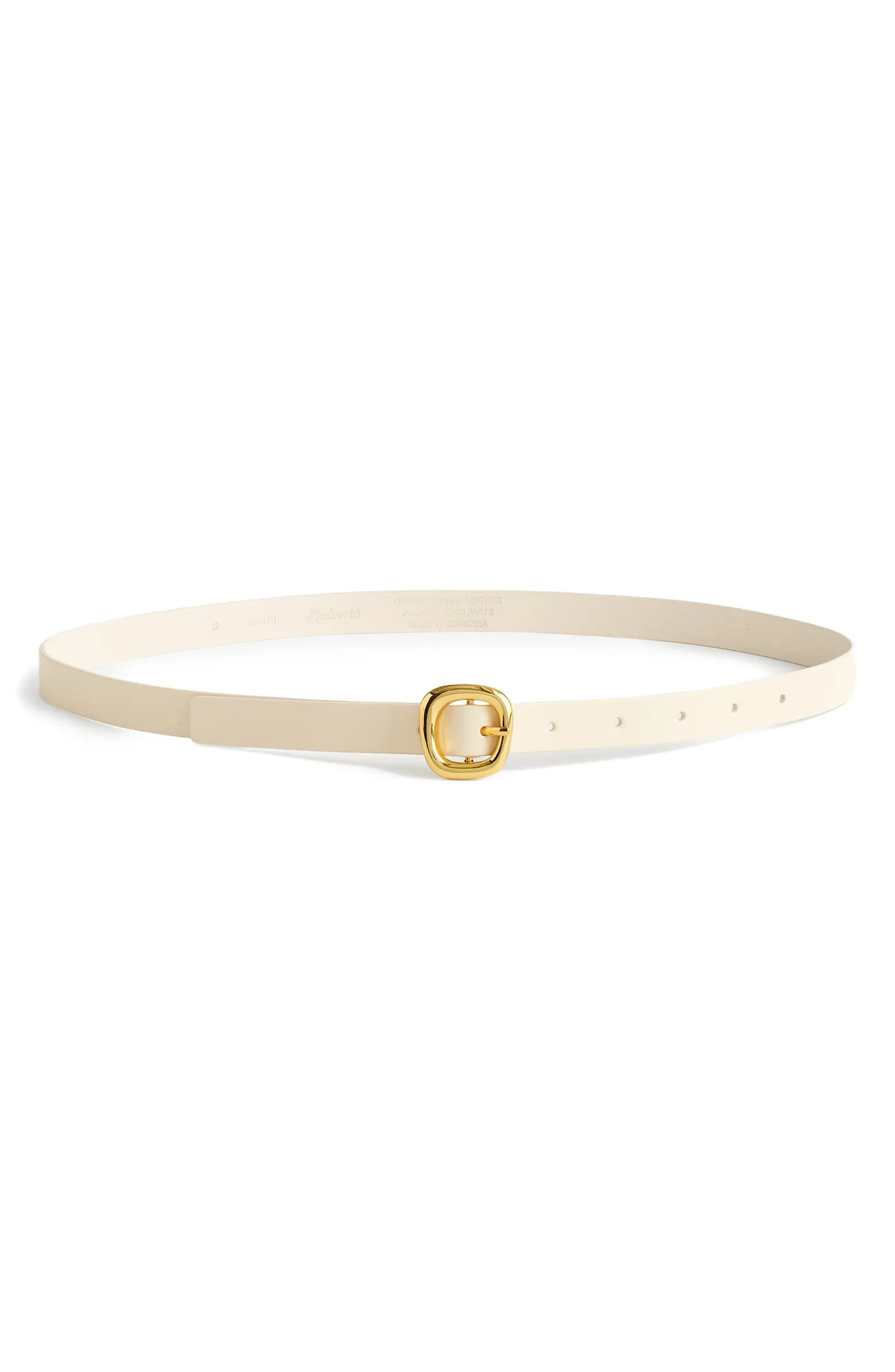 Madewell Puffy Buckle Skinny Leather Belt | Nordstrom | Nordstrom