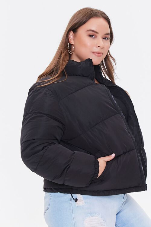 Plus Size Zip-Up Puffer Jacket | Forever 21 (US)