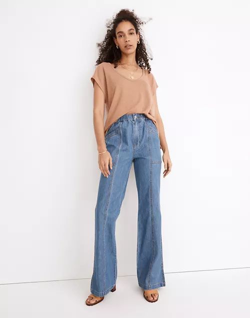 Denim Pull-On Loose Flare Pants | Madewell