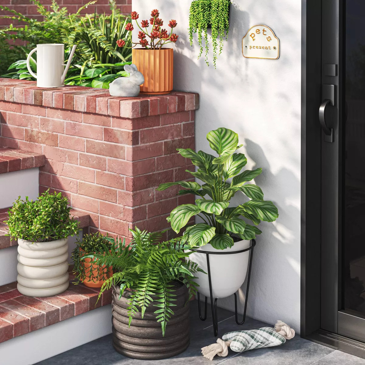 Banded Earthenware Indoor Outdoor Planter Pot - Threshold™ | Target