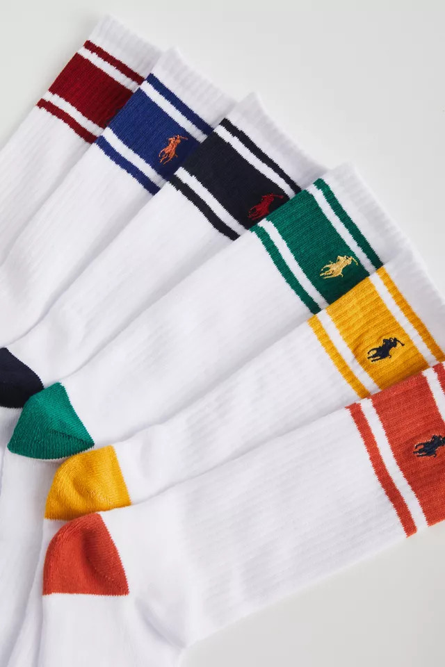 Polo Ralph Lauren Striped Crew Sock 6-Pack | Urban Outfitters (US and RoW)