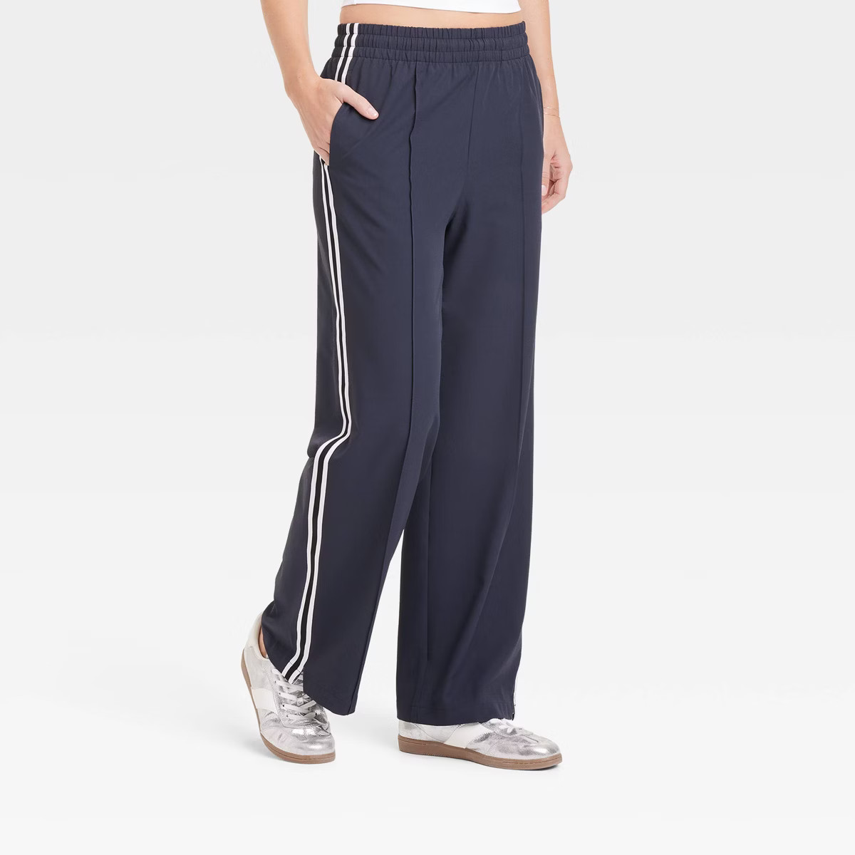 Women's Woven High-Rise Track Pants - All In Motion™ | Target