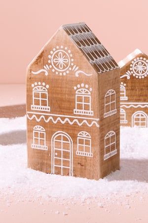 Large Wood Gingerbread House | Altar'd State