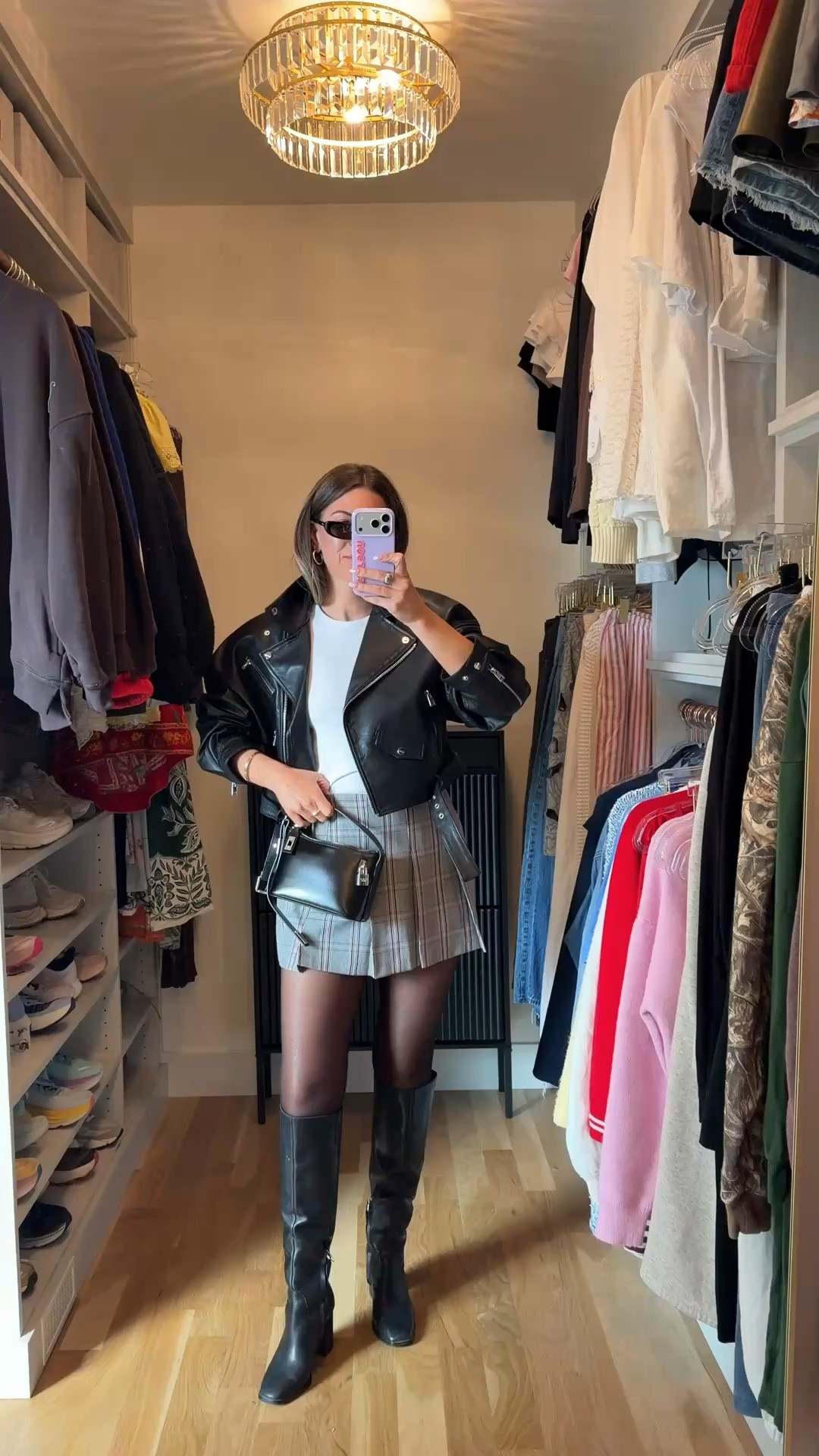 black leather moto jacket over a white top with black knee high boots and abercrombie skort on repeat this fall 🍂

Astr code - emerson15
revolve code - tulip

I’m 5’4” and typically wear a size small
• xs in the skort

skort outfits, athletic skorts, casual skort outfits, summer skort outfits, amazon skorts, everyday skort outfits, fall outfits, autumn outfits, sweaters, casual outfits, thanksgiving outfits, family photo outfits, date night outfits, work outfits, fall fashion, autumn fashion, cozy outfits, transitional outfits, neutral outfits, everyday outfits, weekend outfits, women’s fashion

#LTKSeasonal #LTKootd #LTKgrwm