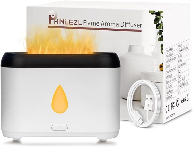 Flame Diffuser for Essential Oils, 200ml Ultrasonic Aroma Diffusers with Cool Mist, Aromatherapy ... | Amazon (US)
