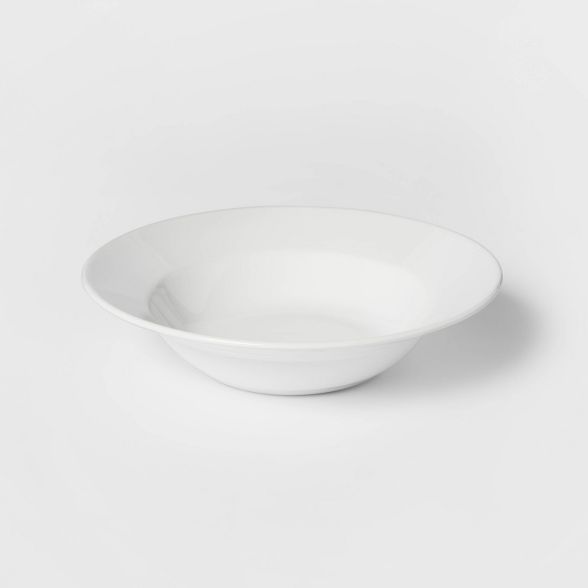 40oz Porcelain Rimmed Serving Bowl White - Threshold™ | Target