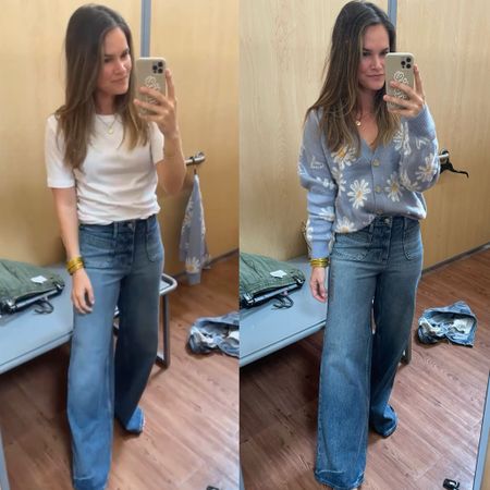 #walmartpartner Like and comment “WALMART10” to have all links sent directly to your messages. Fit giving me Anthro vibes- I love these @walmartfashion finds esp the jeans so dang good. All true sizing - tee is also fab! 
.
#walmartfashion #walmart #walmartfinds #jeans #womensjeans #casualstyle 

#LTKsalealert #LTKfindsunder50 #LTKstyletip