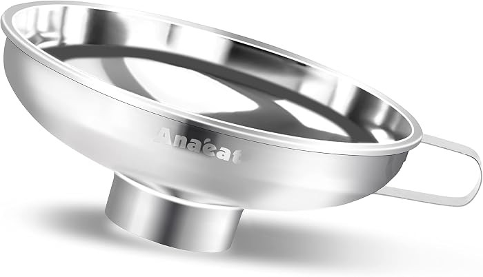 Anaeat Stainless Steel Canning Funnel with Handle for Wide and Regular Jars & Canning Jars, Wide-... | Amazon (US)
