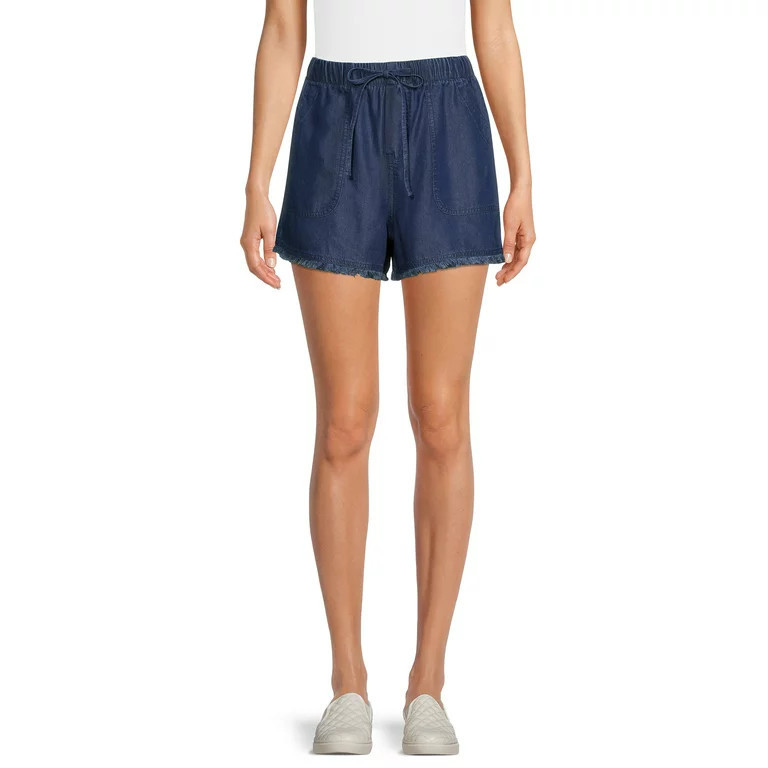 Time and Tru Women's Drawstring Waist Soft Shorts | Walmart (US)