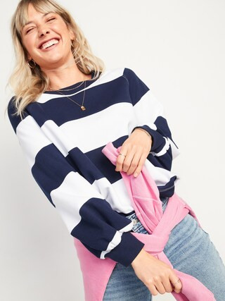 French Terry Blouson-Sleeve Sweatshirt for Women | Old Navy (US)