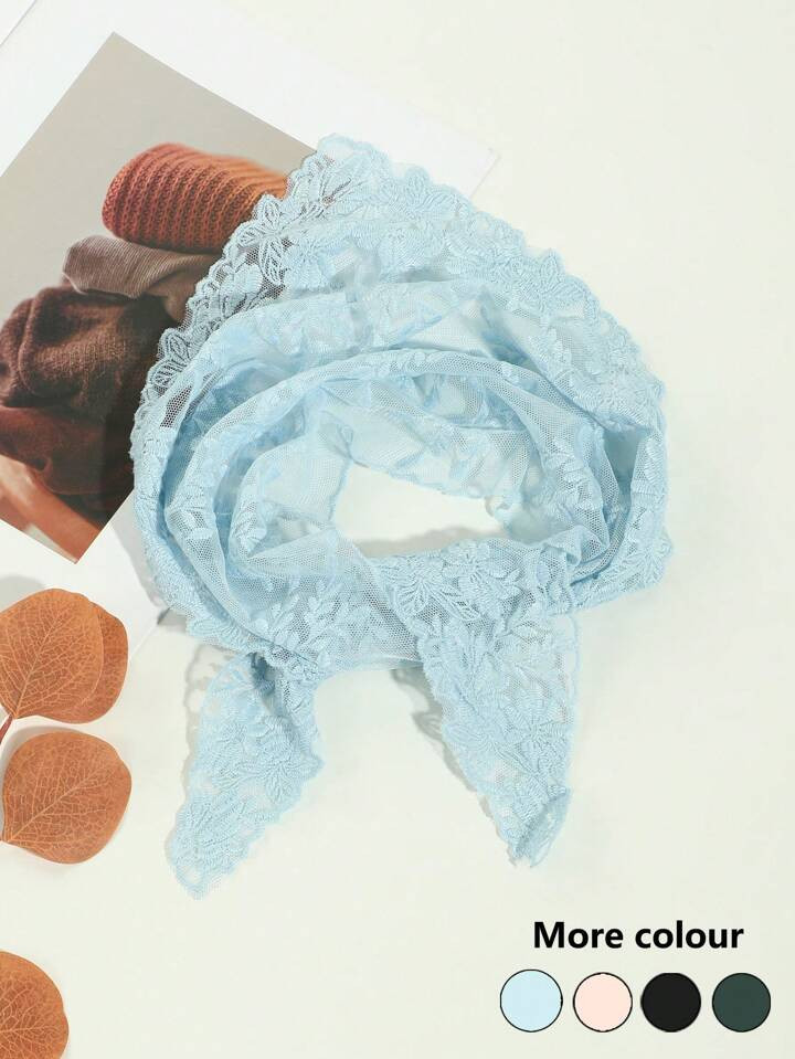 1pc Ladies' Casual Floral & Leaf Patterned Bandana Headscarf, Suitable For Party, Travel And Dail... | SHEIN