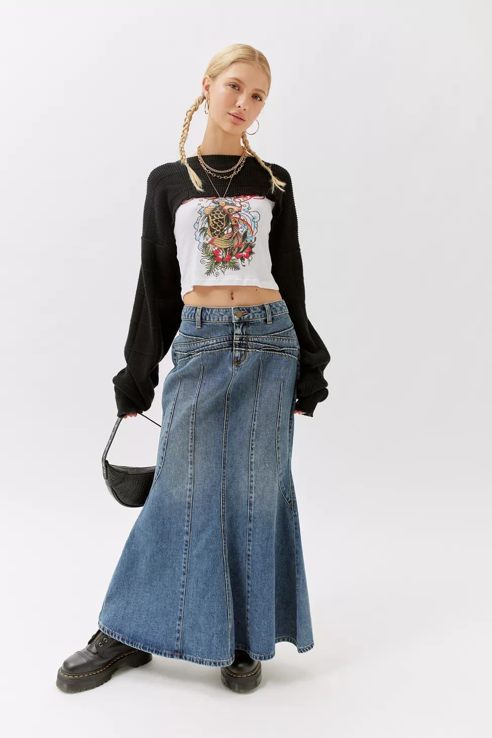 BDG Kendall Denim Maxi Skirt | Urban Outfitters (US and RoW)