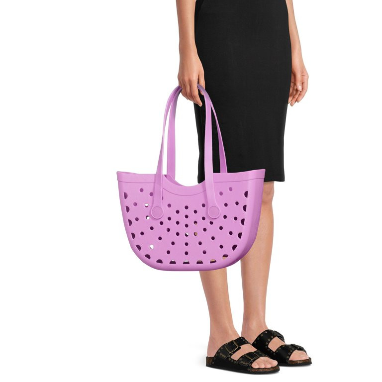 Time and Tru Women’s Molded Tote Bag Fleur | Walmart (US)