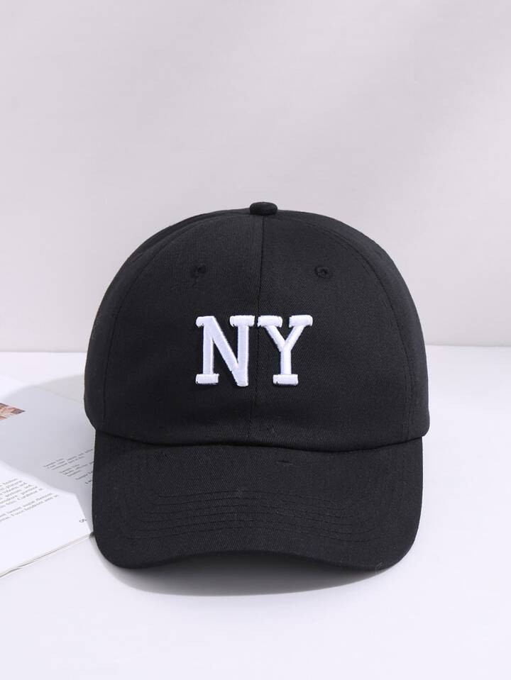 1 pieza gorra de béisbol bordada con letras negras para mujer | SHEIN