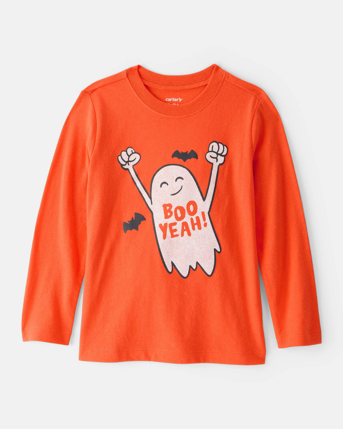 Toddler Boy Boo Yeah Long-Sleeve Graphic Tee - Orange | Carter's Inc