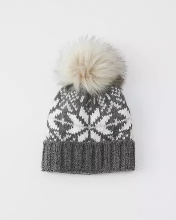 Pom-Pom Turn-Up Beanie | Abercrombie & Fitch US & UK