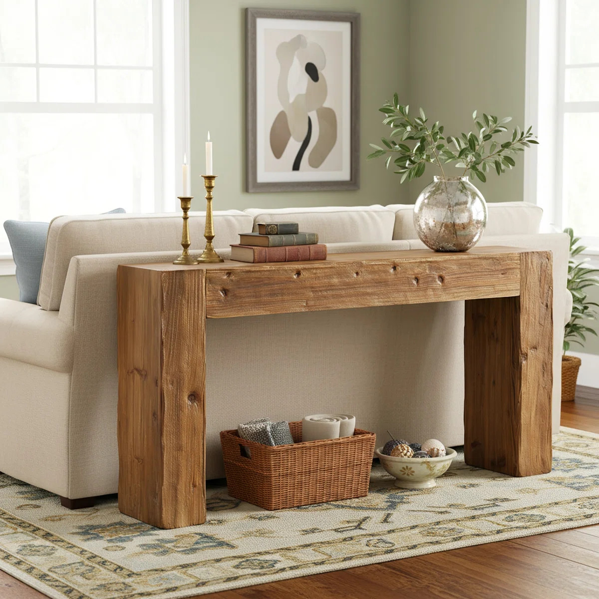 63-Inch Solid Wood Console Table | Wayfair North America