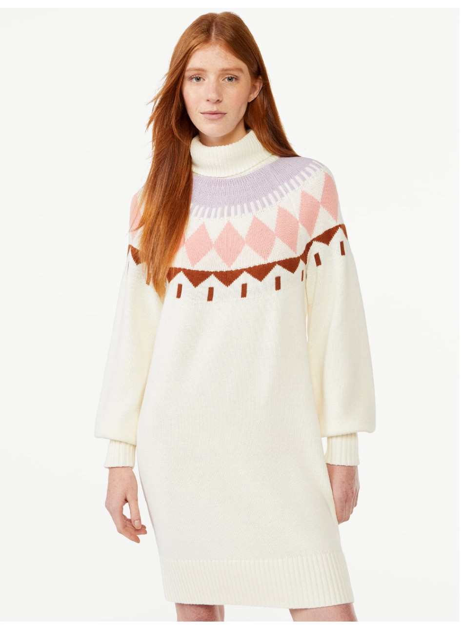 Free Assembly Women’s Fair Isle Sweater Mini Dress on SALE!! 

#LTKFind #LTKSale #LTKSeasonal