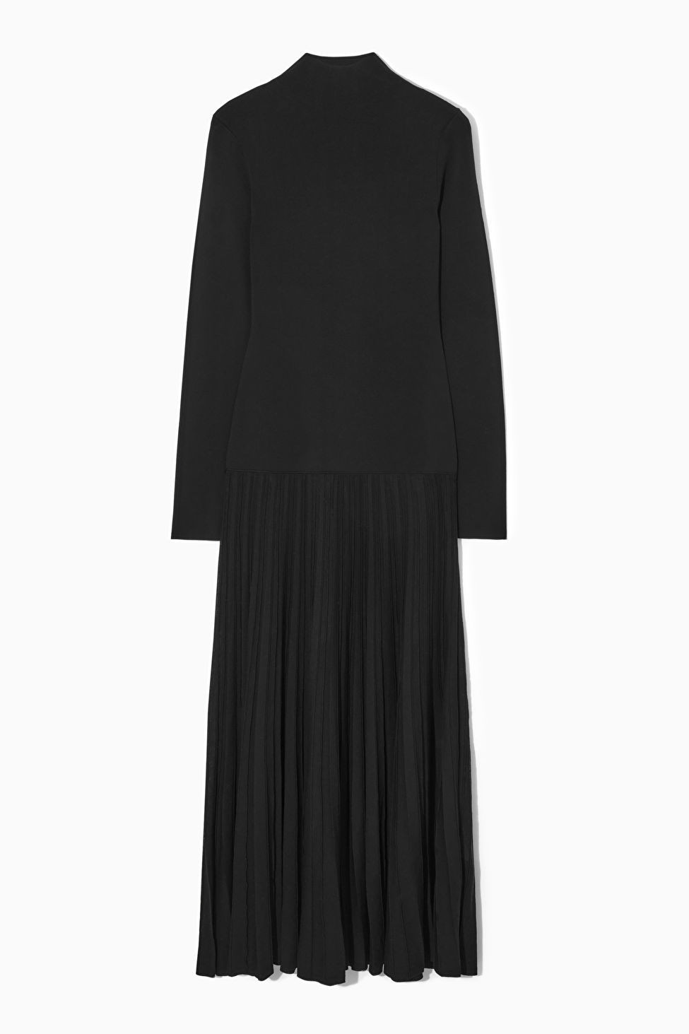 PLEATED KNITTED TURTLENECK MAXI DRESS | COS (EU)