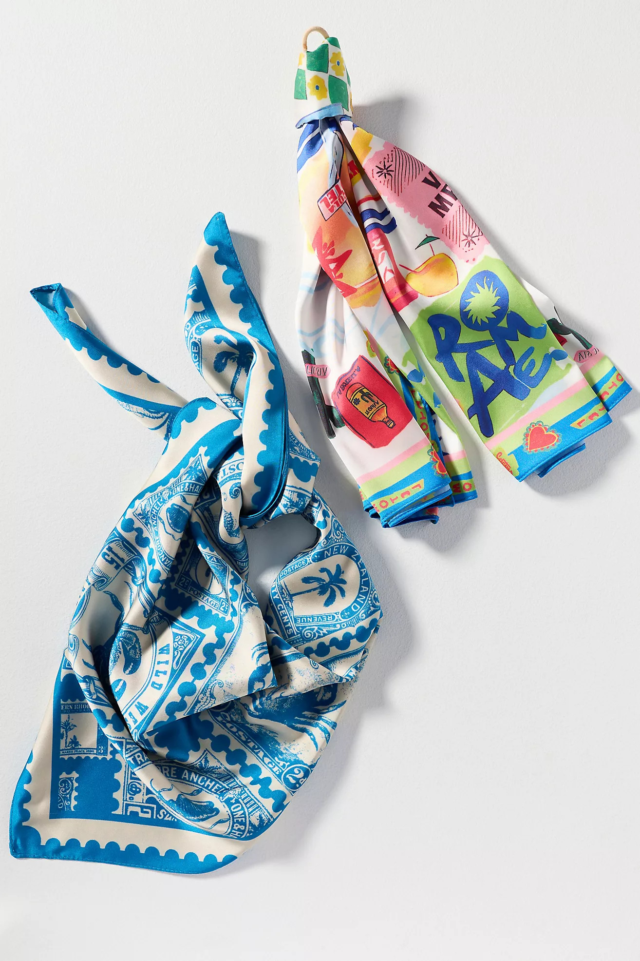 Fun Icon Motif Hair Scarves, Set of 2 | Anthropologie (US)