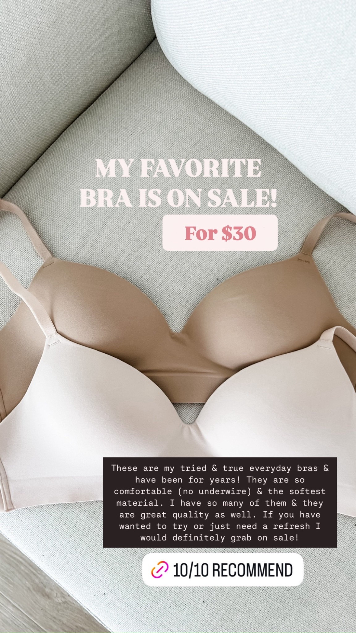 The everyday bras I have been wearing for years are on sale for $30 👏🏼👏🏼They are so comfortable and have no underwire! If you have been eyeing these, this is a great time to try them out! Cannot recommend these enough & they even have nursing options now! 

Loverly grey, everyday bra, nursing bra

#LTKFindsUnder50 #LTKStyleTip #LTKSaleAlert