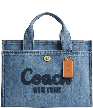 COACH Denim Cargo Tote Bag - Indigo Denim | Dillard's
