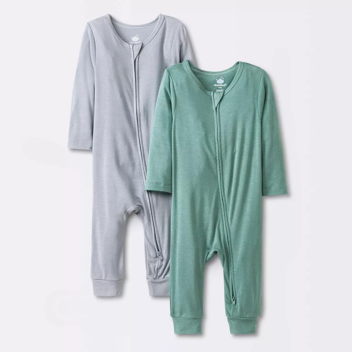 Baby Boys' 2pk So Very Soft Modal Blend Romper - Cloud Island™ Green 3-6M | Target