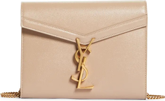 Saint Laurent Cassandra Leather Wallet on a Chain | Nordstrom | Nordstrom