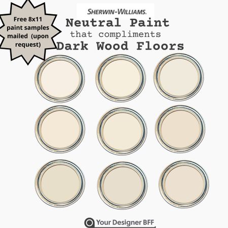 Do not paint your walls white if you have dark brown wood floors. Use these warm neutrals instead 