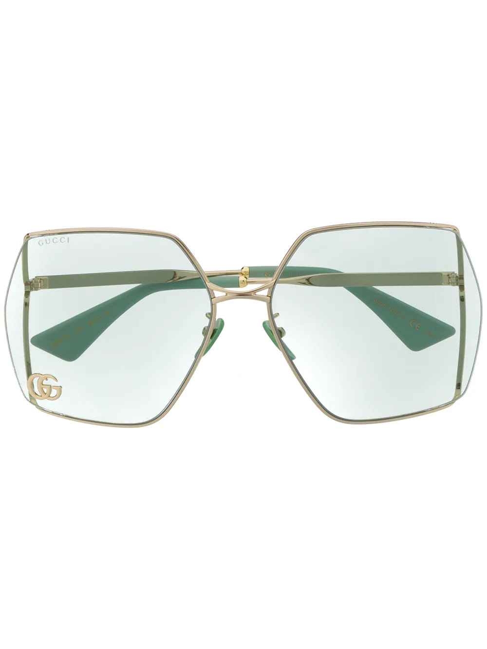 Gucci Eyewear Double G oversized-frame Sunglasses - Farfetch | Farfetch Global