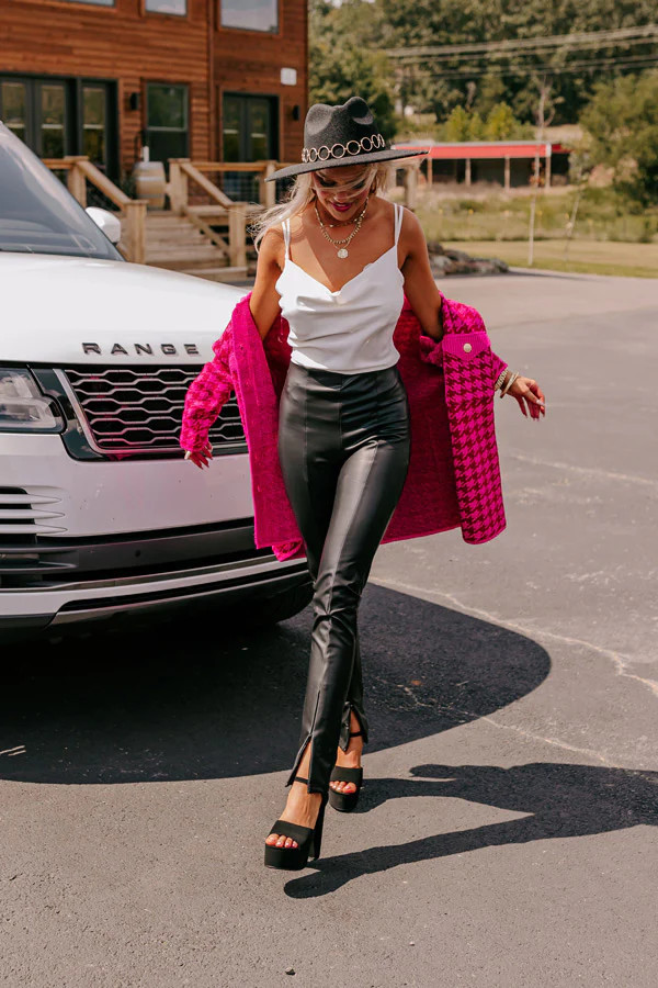 The Beebee High Waist Faux Leather Legging | Impressions Online Boutique