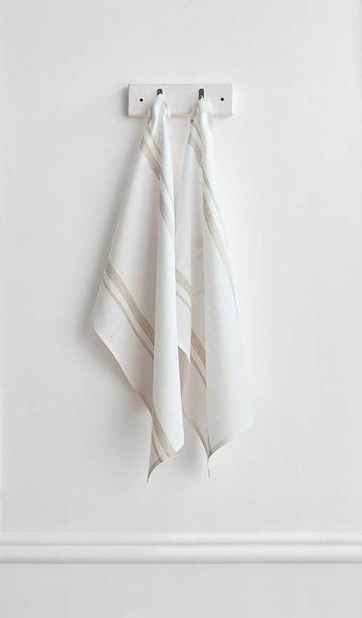 Solino Home Linen Kitchen Towels 17 x 26 Inch – 100% Pure Linen Kitchen/Tea Towels Set of 2 –... | Amazon (US)