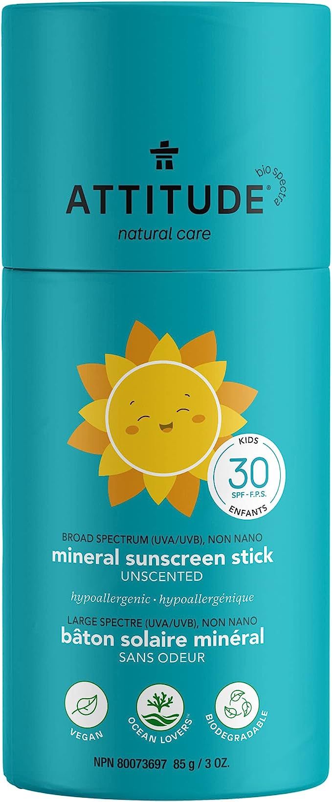 ATTITUDE Sunscreen Stick for Baby and Kids, Broad Spectrum UVA/UVB, Plastic-free, Hypoallergenic,... | Amazon (CA)