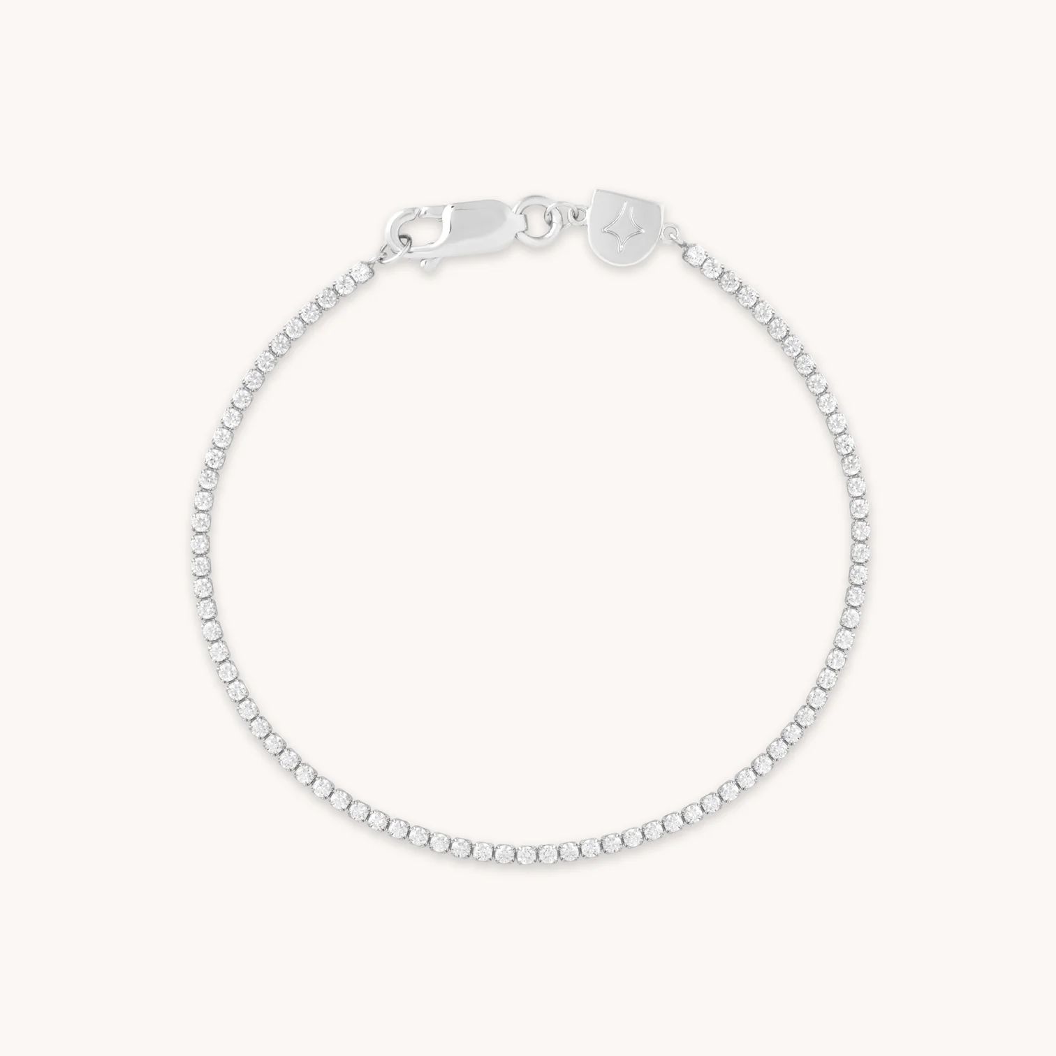 Silver Tennis Chain Bracelet | Astrid & Miyu Bracelets | Astrid and Miyu