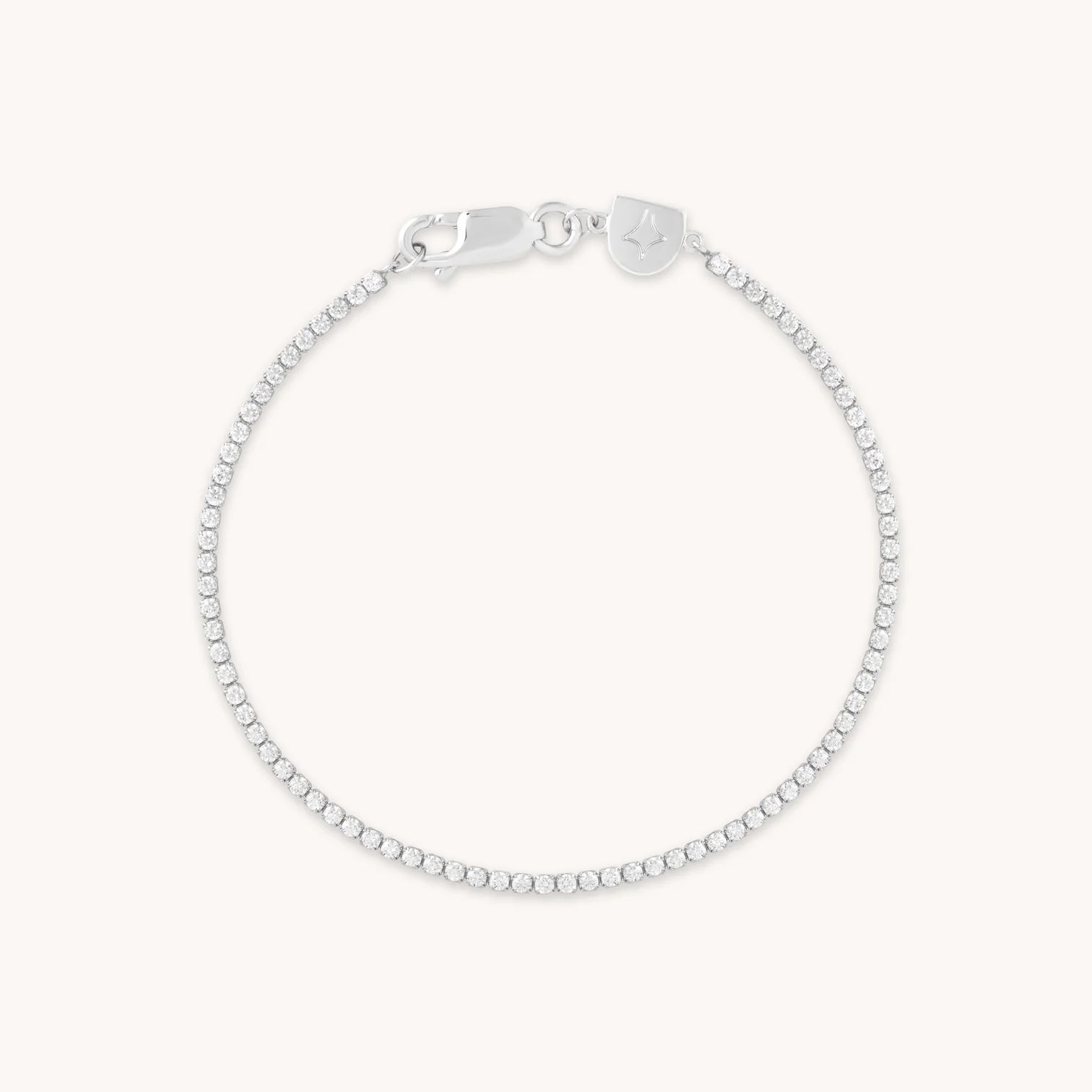 Silver Tennis Chain Bracelet | Astrid & Miyu Bracelets | Astrid and Miyu