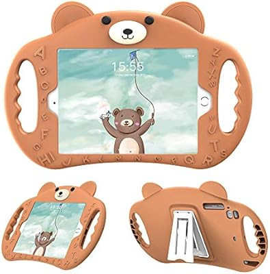 pzoz Case Compatible iPad Case for Kids Shockproof Silicone Handle Stand Heavy Duty Protective Bo... | Amazon (US)