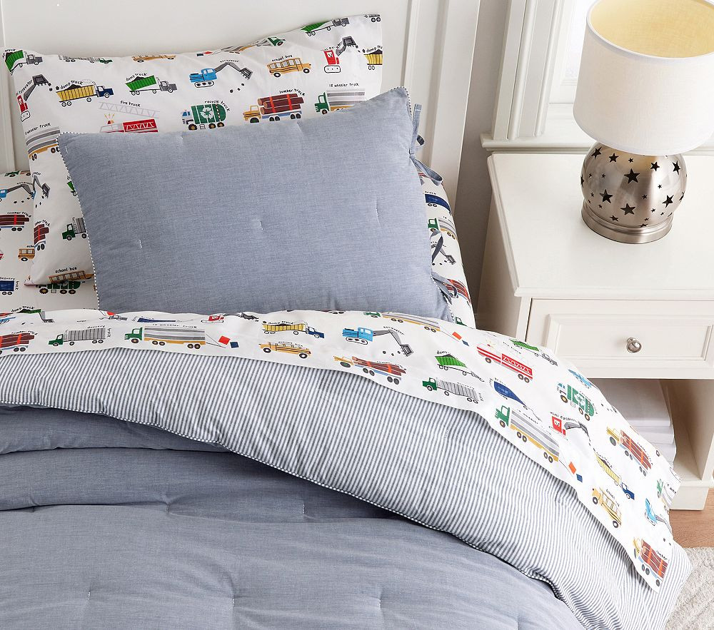 Chambray Reversible Comforter & Shams | Pottery Barn Kids