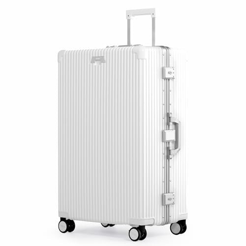 Nobl Travel Zipperless Check in Suitcase - Aluminum Frame, TSA Locks, Ivory | Amazon (US)