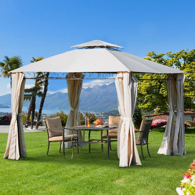 Outdoor 11 Ft. W x 11 Ft. D Steel Patio Gazebo | Wayfair North America