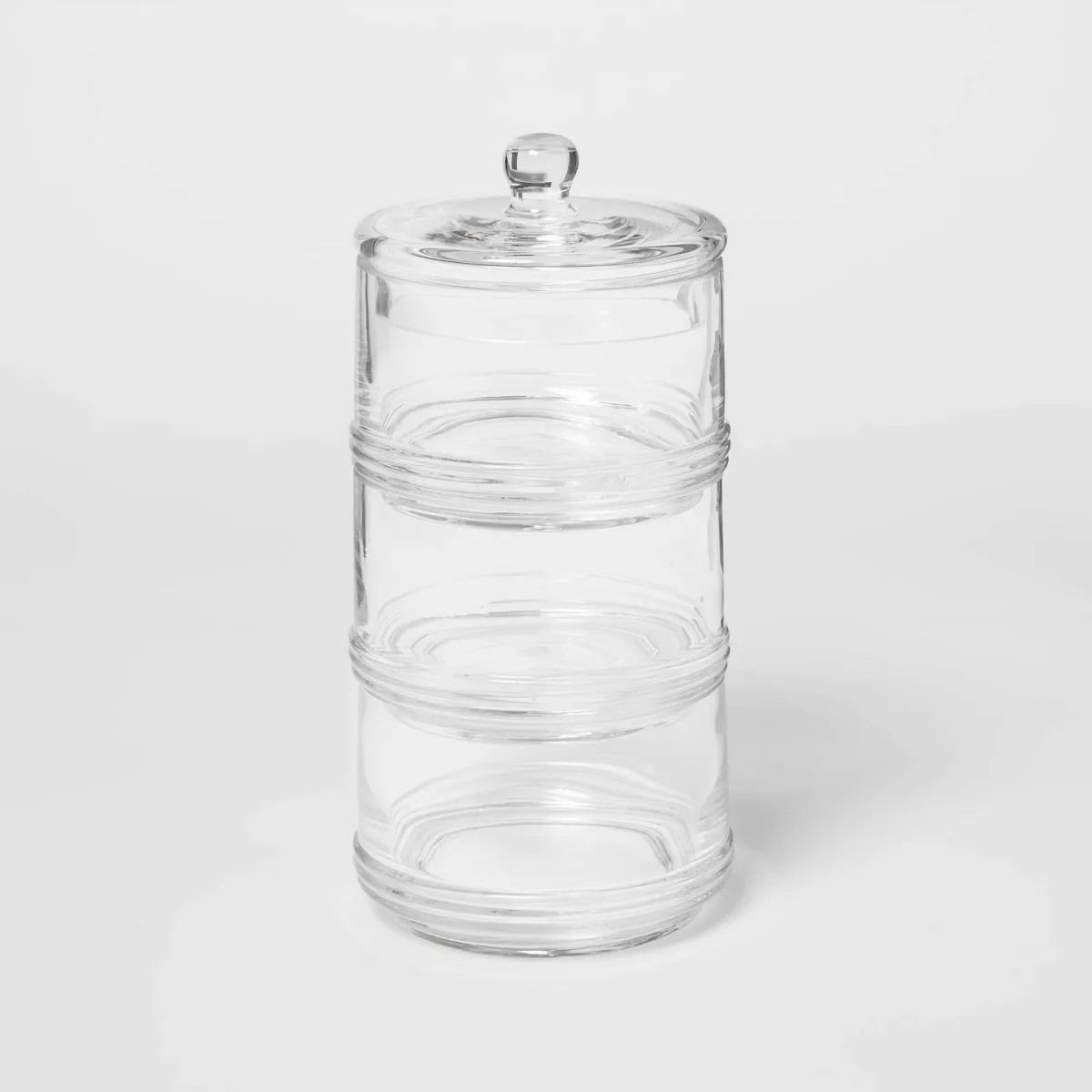 Tiered Canister Apothecary Glass Clear - Threshold™: Elegant Storage for Bath Essentials, Spot ... | Target